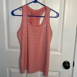 Under Armour Loose Fit Pink Tank Top with Silver Accents